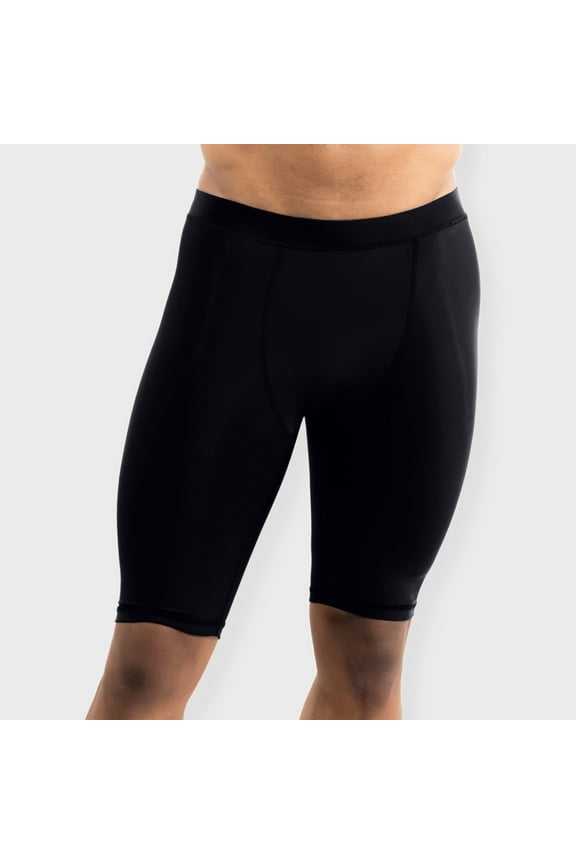 Biker Shorts for Men Slim Fitted Stretch Elastic Waist Lightweight Knee Length Breathable Workout Shorts