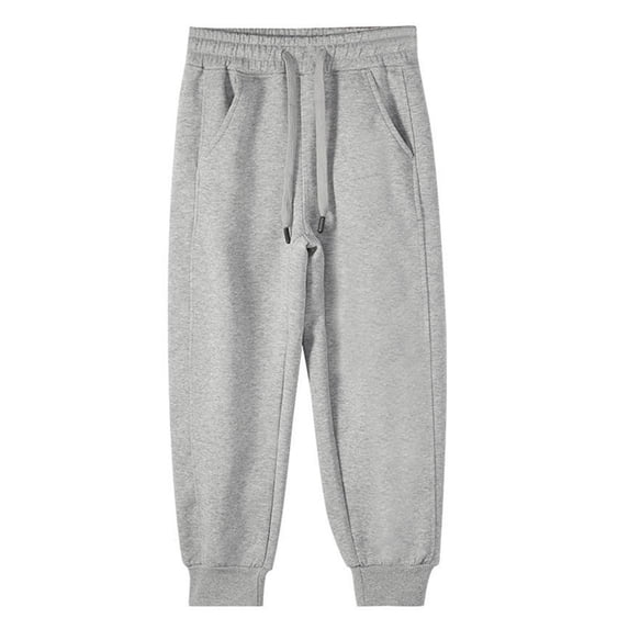 BLCHUNen Boy Girls Clothes High Elastic Waisted Running Sweatpants Comfortable Drawstring Gym Sports Joggers,Gray