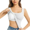 thumbnail image 1 of BLCHUNen Built in Bra Tank Tops for Women Pullover Sleeveless Square Neck Breathable Trendy Casual Sports Active Gym Undershirts, 1 of 4