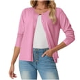 thumbnail image 1 of BLCHUNen Button down Shirts for Women Casual Long Sleeve Crew Neck Lightweight Breathable Comfy Trendy Fall Tops, 1 of 9