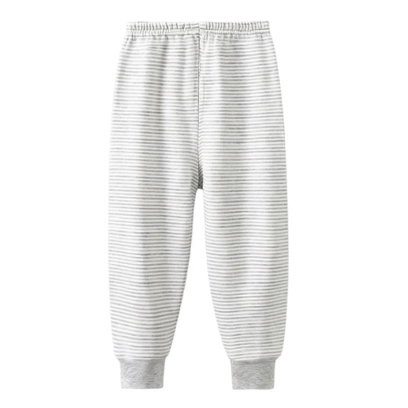 BLCHUNen Clothes for Girls Boys Casual Elastic High Waist Loungewear Pants Comfortable Striped Pull on Pants,Gray