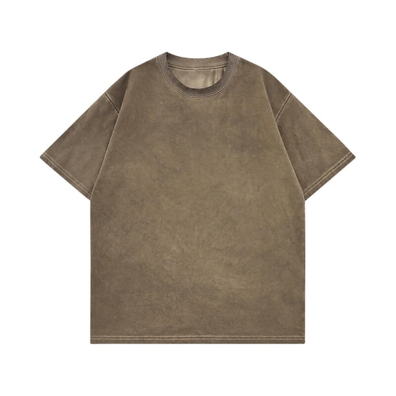 BLCHUNen Crew Neck Sweatshirts for Men Short Sleeve Cotton Casual Loose Pullover Breathable Summer Workout Athletic Shirts