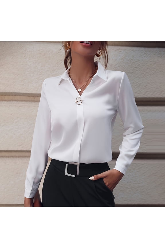 Dress Shirts for Women Long Sleeve Cardigan Breathable Fall Blouses Lightweight Casual Office Business Work Trendy Tops
