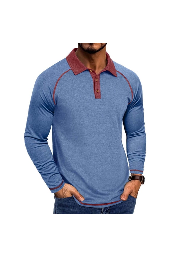 Golf Shirts for Men Casual Long Sleeve Pullover Lightweight Breathable Comfy Fall Running Gym Sports Tops
