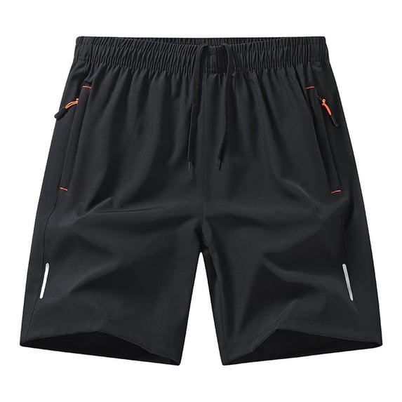 BLCHUNen Gym Shorts for Men with Pockets Zipper Drawstring Lightweight Quick Drying Summer Workout Shorts