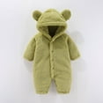 thumbnail image 1 of BLCHUNen Hoodies Rompers for Baby Flannel Long Sleeve Button down Cardigan Jumpsuits Warm Casual Winter Outing Trendy Crawling Suits for Infants, 1 of 6