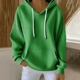 thumbnail image 1 of BLCHUNen Hoodies for Women Knitwear Cotton Drawstring Pullover Loose Sweatshirts with Pocket Casual Long Sleeve Tops, 1 of 6