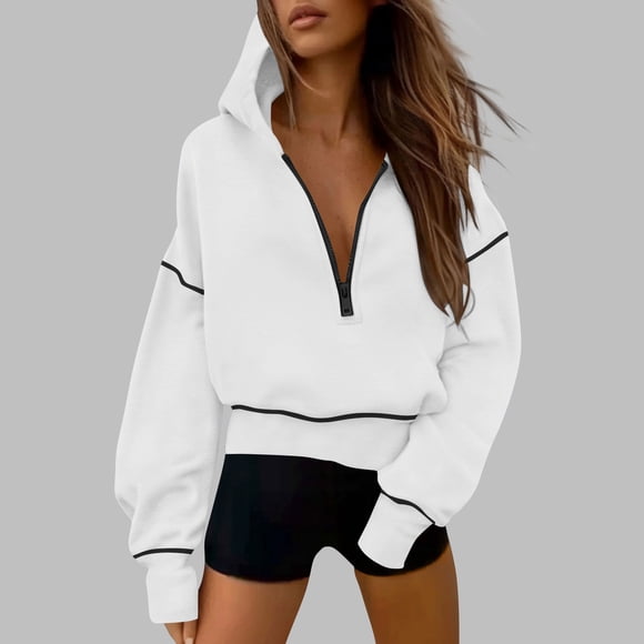 BLCHUNen Hoodies for Women Casual Pullover Half Zip up Sweatshirts Long Sleeve Fall Workout Gym Sports Athletic Tops