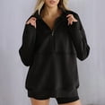 thumbnail image 1 of BLCHUNen Hoodies for Women Fleece Half Zip up Pullover Tops Half Cardigan Long Sleeve Sports Active Elastic Casual Sweatshirts, 1 of 7