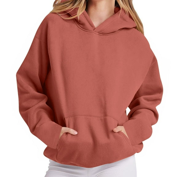 BLCHUNen Hoodies for Women Fleece Lined Pullover Long Sleeve Tops Breathable Active Gym Athletic Sports Active Casual Sweatshirts