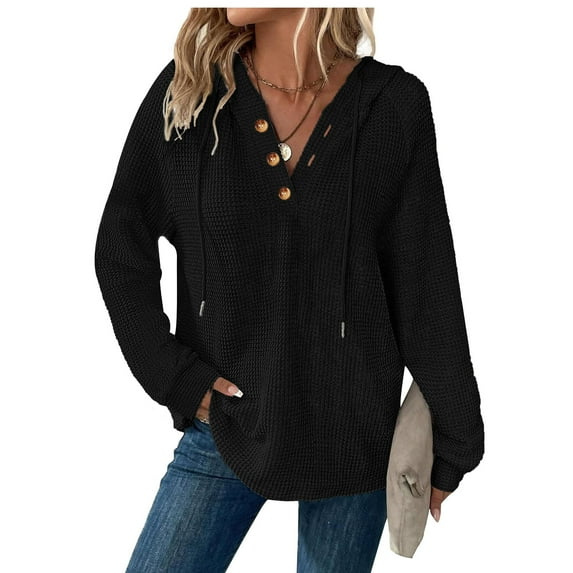 BLCHUNen Hoodies for Women Fleece Pullover Loose 1/4 Zip Sweatshirts with Pocket Fall Winter Warm Long Sleeve Tops