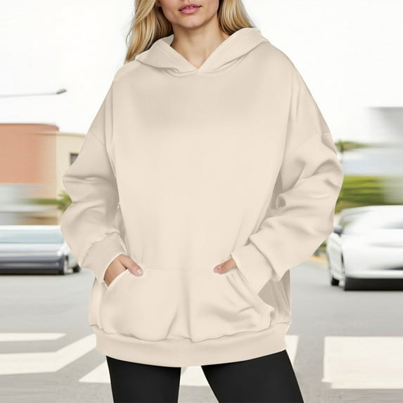 BLCHUNen Hoodies for Women Long Sleeve Fleece Lined Pullover Tops Gym Active Athletic Sports Casual Sweatshirts with Pockets