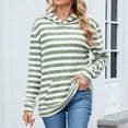 thumbnail image 1 of BLCHUNen Hoodies for Women Striped Knitted Pullover Long Sleeve Loose Casual Fashion Workout Sports Sweatshirts with Pockets, 1 of 9