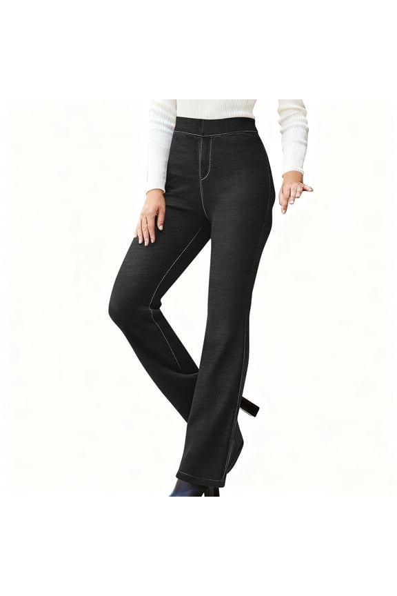 Jeans for Women Slim Fitted Elastic Waist Casual Lightweight Workout Office Business Dress Pants