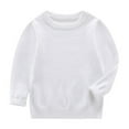thumbnail image 1 of BLCHUNen Kids Sweaters for 2-12 Years Knitwear Crew Neck Pullover Casual Fall Workout Sports Warm Long Sleeve Tops, 1 of 6