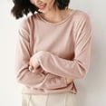 thumbnail image 1 of BLCHUNen Long Sleeve Fall Shirts for Women Trendy Pullover Crewneck Lightweight Stretch Workout Sports Active Casual Womens Tops, 1 of 5