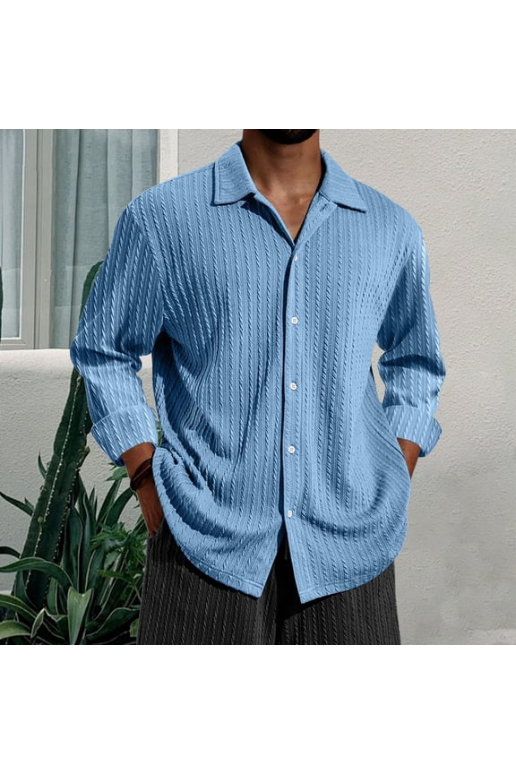 Long Sleeve Shirts for Men Casual Button down Lightweight Breathable Going out Gym Active Athletic Sports Fall Tops