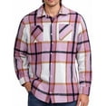 thumbnail image 1 of BLCHUNen Long Sleeve Shirts for Men Plaid Casual Button down Loose Breathable Lightweight Going out Fall Tops with Pockets, 1 of 7