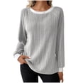 thumbnail image 1 of BLCHUNen Long Sleeve Shirts for Women Pullover Crew Neck Breathable Quick Drying Casual Workout Active Gym Athletic Sports Tops, 1 of 5