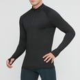 thumbnail image 1 of BLCHUNen Long Sleeve Sun Protection Shirt for Men Slim Fitted Stretch 1/4 Zip Workout Sports Active Athletic Tops with Thumb Holes, 1 of 8
