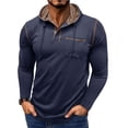 thumbnail image 1 of BLCHUNen Long Sleeve Tops for Men Hooded Drawstring Pullover Button Casual Fall Workout Sports Sweatshirts with Pocket, 1 of 7