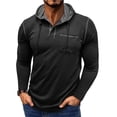 thumbnail image 1 of BLCHUNen Long Sleeve Tops for Men Hooded Drawstring Pullover Button Casual Fall Workout Sports Sweatshirts with Pocket, 1 of 7