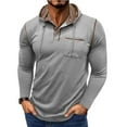 thumbnail image 1 of BLCHUNen Long Sleeve Tops for Men Hooded Drawstring Pullover Button Casual Fall Workout Sports Sweatshirts with Pocket, 1 of 7