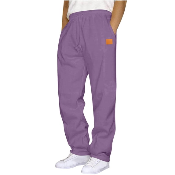 BLCHUNen Mens Athletic Pants with Pockets Drawstring Elastic Waist Loose Breathable Workout Sweatpants with Pockets
