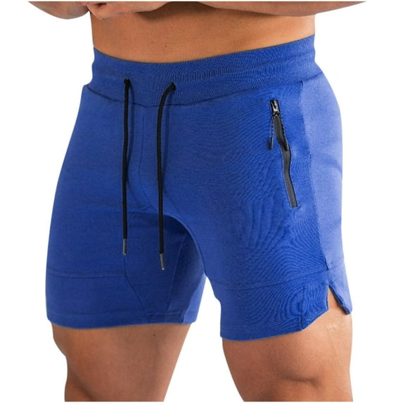 BLCHUNen Mens Athletic Shorts with Zipper Pockets Mesh Lightweight Breathable Drawstring cycling Running biker Shorts