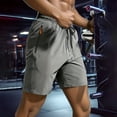 thumbnail image 1 of BLCHUNen Mens Athletic Shorts with Zipper Pockets Quick Drying Elastic Waist Drawstring Running Shorts, 1 of 9