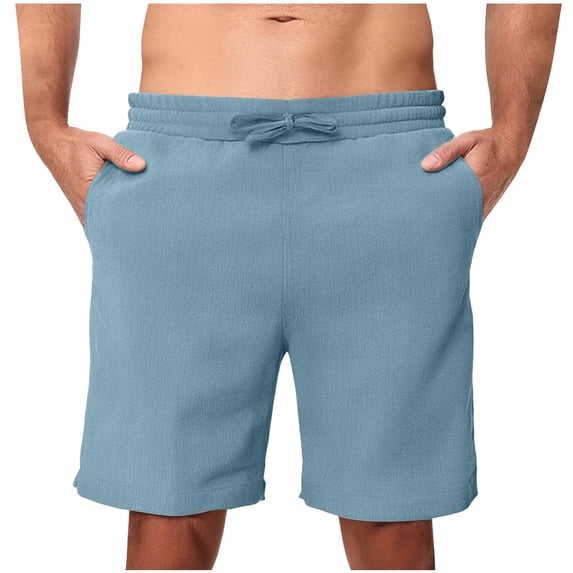 BLCHUNen Mens Cargo Shorts Lightweight Drawstring Elastic Waist Casual Shorts with Multi Pockets