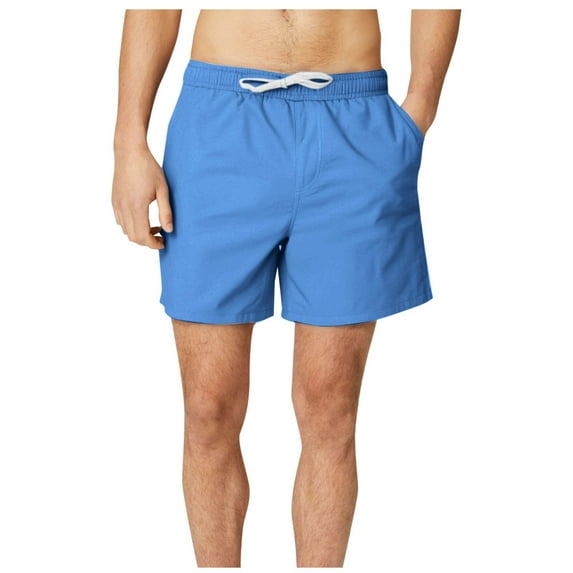 BLCHUNen Mens Casual Shorts Drawstring Elastic Waist Breathable Beach Shorts with Pockets Summer