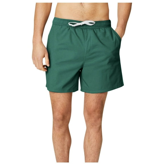 BLCHUNen Mens Casual Shorts Drawstring Elastic Waist Breathable Beach Shorts with Pockets Summer