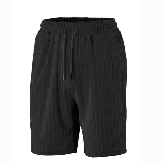 BLCHUNen Mens Casual Shorts Elastic Waist Drawstring Breathable Summer Beach Shorts with Pockets