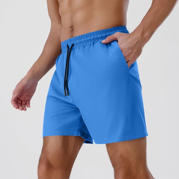 BLCHUNen Mens Casual Shorts Lightweight Breathable Quick Drying Drawstring Hiking Climbing Shorts with Pockets