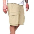 thumbnail image 1 of BLCHUNen Mens Casual Shorts Outdoor Drawstring Elastic Waist with Multi Pockets 5 Inch Shorts, 1 of 4