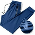 thumbnail image 1 of BLCHUNen Mens Gym Pants Lightweight Stretch Drawstring Quick Drying Athletic Pants with Pockets, 1 of 4