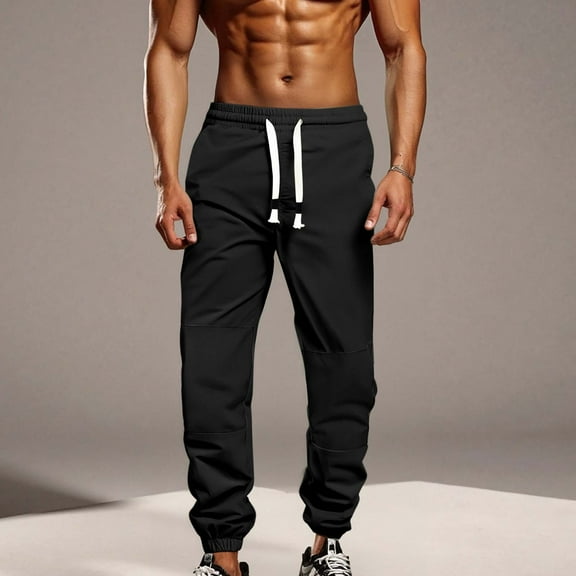 BLCHUNen Mens Joggers Pants Athletic Pants with Pockets Drawstring Elastic Waist Casual Workout Sweatpants with Pockets