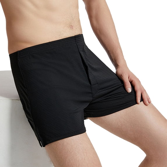 BLCHUNen Mens Mesh Sleep Shorts Quick Drying Breathable Stretch Lightweight Lounge Shorts,L-4XL