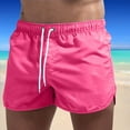 thumbnail image 1 of BLCHUNen Mens Summer Beach Shorts Drawstring Elastic Waist Outdoor Running Vacation Shorts with Pockets, 1 of 5