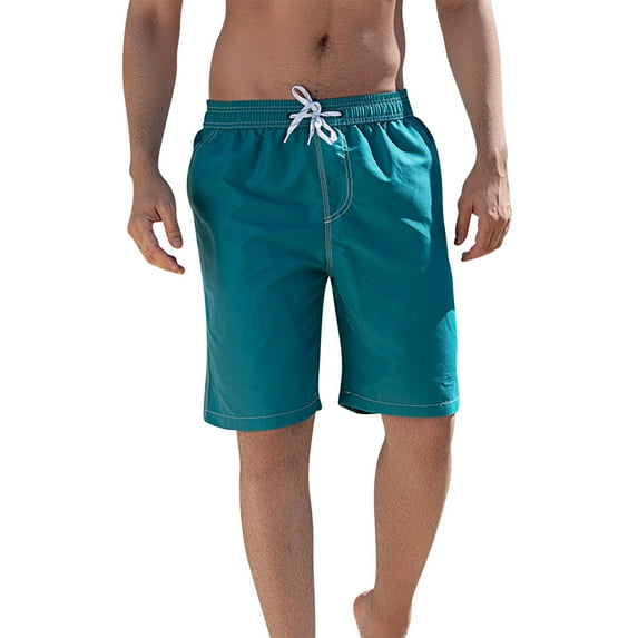 BLCHUNen Mens Summer Beach Shorts Lightweight Quick Drying Elastic Drawstring casual Shorts with Pockets,M-3XL