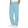 thumbnail image 1 of BLCHUNen Mens Sweatpants Drawstring Leisure Fall Winter Trousers Loose Breathable Elastic Waist Workout Pants with Pockets, 1 of 4
