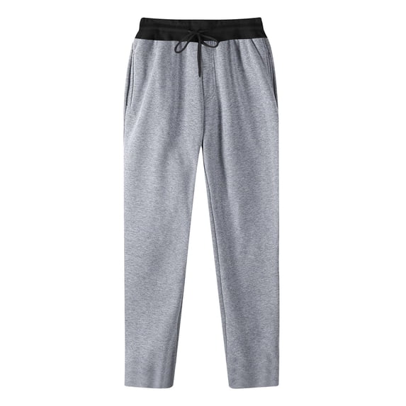 BLCHUNen Mens Sweatpants with Pockets Contrast Elastic Waisted Pants Lightweight Tapered Leg Running Trousers,XXL,Gray
