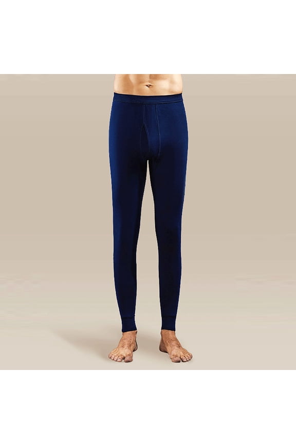 Mens Thermal Pants Long John Fleece Lined Elastic Waistband Leggings Base Layer Bottoms(M-4xl)