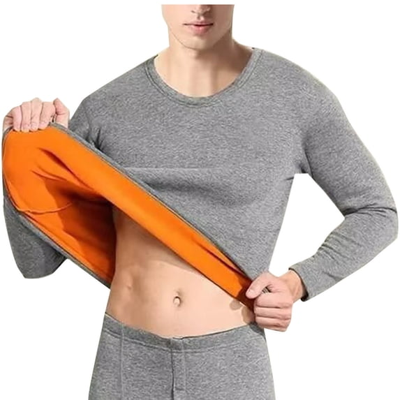 BLCHUNen Mens Thermal Shirts Fleece Lined Long Sleeve Athletic Base Layer Cold Weather Workout Tops