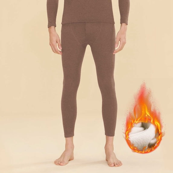 BLCHUNen Mens Thermal Underwear Bottom Fleece Long Johns for Men Soft Warm Base Layer Thermal Pants for Cold Weather