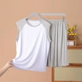 thumbnail image 1 of BLCHUNen Pajamas Sets for Men 2 Piece Outfits Casual Sleeveless Crew Neck Lightweight Comfy Soft Lounge Nightwear Suits, 1 of 3