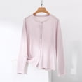 thumbnail image 1 of BLCHUNen Pajamas for Women Long Sleeve Crew Neck Button down Casual Lightweight Loungewear Cardigan Sweaters, 1 of 7