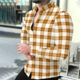 thumbnail image 1 of BLCHUNen Plaid Shirts for Men Long Sleeve Fall Shirts Button Trundown Collar Lightweight Relaxed Office Business Casual Tops, 1 of 7