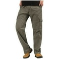 thumbnail image 1 of BLCHUNen Plus Size Mens Cargo Pants with Multi Pockets Quick Drying Drawstring Elastic Waist Stretch Hiking Work Pants, 1 of 6